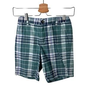 Janie and Jack Green Plaid Shorts